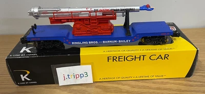 K-line Lionel 22243 Circus Ringling Bros. Flatcar Human Cannonball O Gauge Train - Image 1 of 4