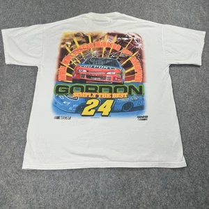 Vintage Jeff Gordon Shirt Mens Large White NASCAR Racing 24 Simply The Best 90s - Picture 1 of 13