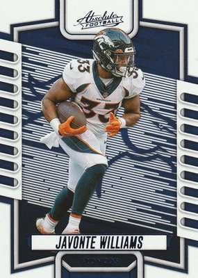 🔷 Javonte Williams #54 Denver Broncos | 2023 Panini Absolute Blue Parallel ✨ - Image 1 of 2