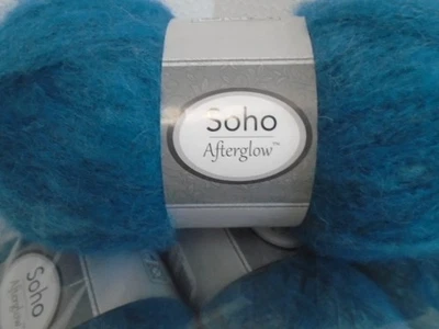 Hilo Herrschners Soho Afterglow mezcla lana/mohair, azul, 4 madejas (328 yardas) Foto 1 de 4