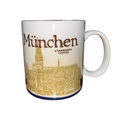 Кофейная/чайная кружка Starbucks Munchen Munich Germany Global Icon Collection б/у в отличном состоянии 16 унций - Изображение 1 из 4