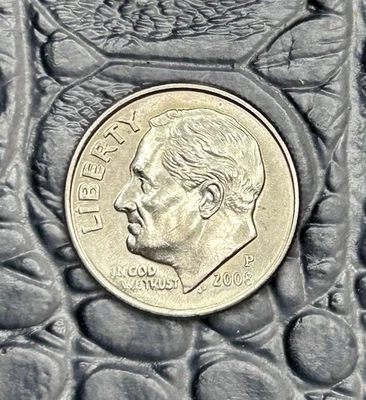 2008-P Roosevelt Dime ~ Obv Die Clash & Doubled - Image 1 of 4