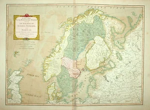 A NEW MAP OF THE NORTHERN STATES.SWEDEN DENMARK NORWAY BY LAURIE & WHITTLE 1794 - Picture 1 of 1