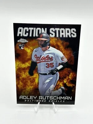 2023 Topps Chrome Update Action Stars RC Adley Rutschman #ASC-1  Orioles Rookie - Image 1 of 2