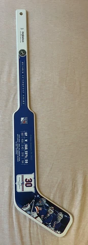 NY RANGERS HENRIK LUNDQVIST JERSEY RETIREMENT NIGHT MINI HOCKEY STICK MSG 2022 Cover