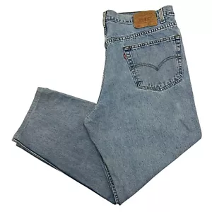 Jeans Vintage Levi's 550 Relaxed Fit Blu Uomo 42W 28L 100% Denim Zip Fly - Foto 1 di 19