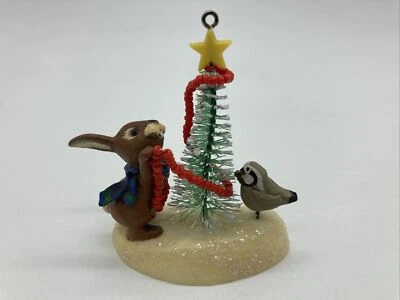 1980 Hallmark ornamento recortadores de árboles colección The Animals' Christmas *roto Foto 1 de 4