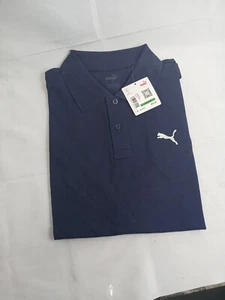 Puma Logo Kurzarm Polo Short Herren blau Freizeit 67910-06 L/G - Bild 1 von 3