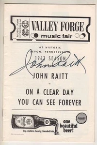 John Raitt SIGNED "On A Clear Day You Can See Forever" 1967 Playbill - Picture 1 of 1