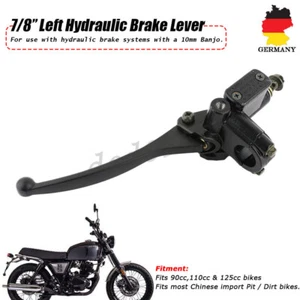 Links Schwarz Motorrad Roller Hydraulisch Bremshebel Universal 7/8" 22mm Lenker - Bild 1 von 7