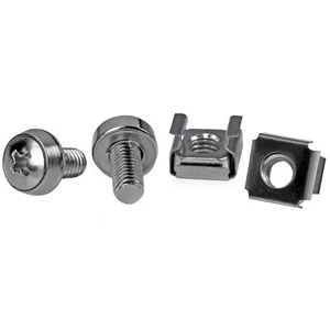StarTech CABSCREWM6 50 Pkg M6 Mounting Screws and Cage Nuts for Server Rack - Picture 1 of 2
