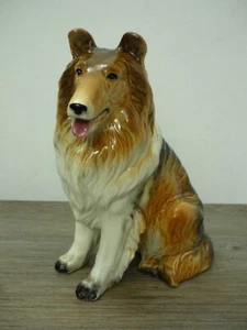 Large Vintage Ceramic Porcelain Rough Collie Dog Figurine Ornament 21 cm/8.25" - Picture 1 of 17
