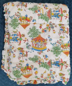 Mothercare Vintage Kinderwagen Wiege Decke Bezug Steppdecke Kirmes 70x90cm GB - Bild 1 von 9