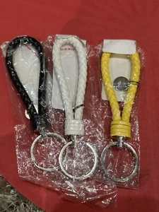 3x Faux Leather braided Keyrings - Picture 1 of 1