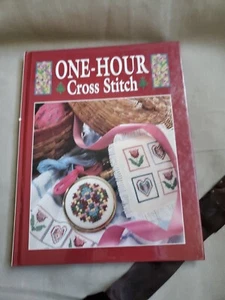 One-Hour Cross Stitch Patterns Book Hardcover Vintage (First Printing, 1992) - Picture 1 of 14