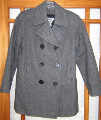 Marvin Richards Wool Coat Women's 4P Petite Gray Lined - Image 1 of 4