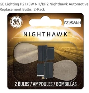 Quantity 12-GE NightHawk Light Bulbs P21/5W 25w Dual Contact 12v 6 PKG/2 BULBS - Picture 1 of 3