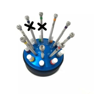 Screw Drivers Set of 7 on Swivel Base Watchmakers Hobby Tool Euro Pro -missing 2 - Picture 1 of 2