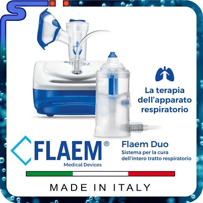 AEROSOL FLAEM DUO SISTEMA DUE VELOCITA' CON DOCCIA NASALE VELOCE AEROSOLTERAPIA