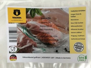 10 Stück Vakuumierbeutel Vakuumbeutel goffriert alle Geräte -über 120° Kochfest  - Bild 1 von 5