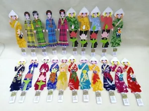 Lot Of 5 Vietnamese Ethnic Bookmarks Vietnam Ao Dai Bookmark Ao Ba Ba Handmade - Imagen 1 de 12