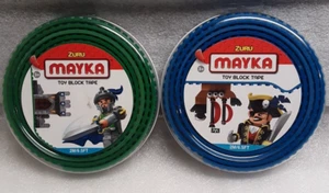 2 Zuru Mayka Toy Block Tape For Building Blocks Legos 4M 13Ft. Green, blue NEW - Picture 1 of 6