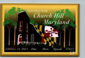 Church Hill, Maryland- Zip Code Meets Date- 2-16-23- signed Sofia Medillin - Picture 1 of 2