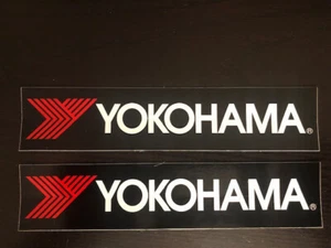 2 YOKOHAMA TIRES DECALS STICKERS 2 PC SET 7"x1.5" racing utv offroad ultra imsa - Picture 1 of 1