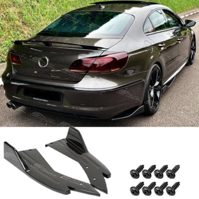 Difusor de parachoques trasero brillante Canards espatas divisor para Volkswagen Passat B7 B8 CC Foto 1 de 4