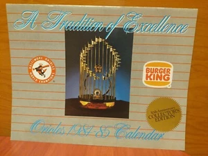 Baltimore Orioles 1984-1985 Calendar Burger King 1983 World Series MLB Champions - Picture 1 of 12