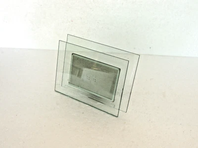 Vintage Glass Photo  CLEAR  GLASS HOLDS 4 X 6 FRAME USED Foto 1 de 4