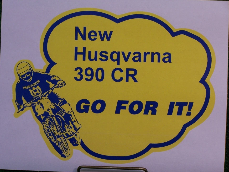 70s HUSQVARNA 390CR GO FOR IT DECAL VMX AHRMA MX PENTON KTM OSSA PUCH SACHS - Image 1 of 1