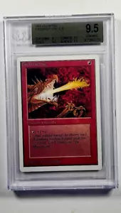 1993 MTG Magic The Gathering Unlimited Firebreathing Vintage BGS 9.5 Gem Mint - Picture 1 of 4