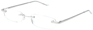 Randlose Fertiglesebrille PETER in elegantem Silber mit robustem Federscharnier - Bild 1 von 12