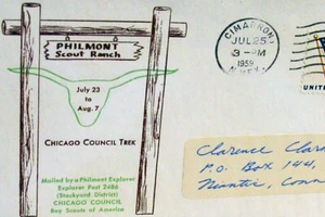 1959 PHILMONT Scout Ranch Spezial BSA Pfadfinder Umschlag verschickt Chiacgo Trek + - Bild 1 von 6