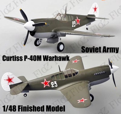 WWII Curtiss P-40 Warhawk Soviet Union finished aircraft 1/48 Easy model plane - Image 1 of 4