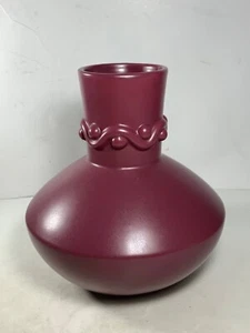 Anthropologie Freda Purple Haze Bulbous Stoneware Vase 8 in. - Picture 1 of 9