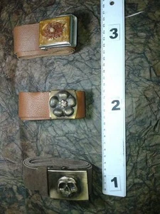 Cinturón Piel 4 CM Hebilla Marrón Oscuro Marr Suave Artesanal Vintage Buckle ME6 - Imagen 1 de 1