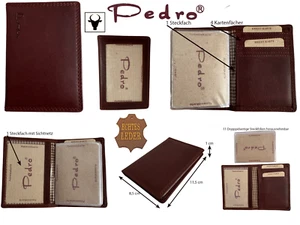 Leder Brieftasche Ausweismappe Fahrzeugschein Kartenetui Dokumente Biker Hunter - Bild 1 von 8