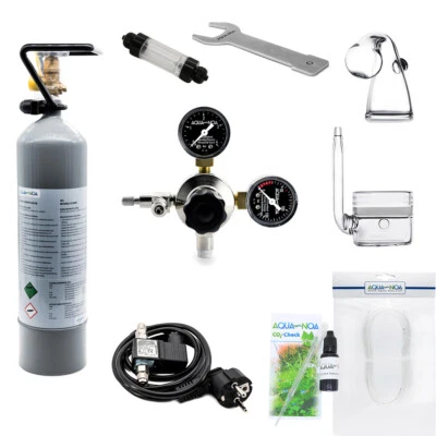AQUA-NOA Aquarium CO2 Anlage Mehrweg mit Nachtabschaltung 2kg Ultimate Set