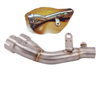 For Yamaha YZF-R6 2006-2025 Exhaust System Middle Link Pipe Slip On Muffler Tube - Image 1 of 4