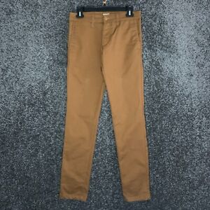 Carhartt Pants Mens 28x32 Brown Wip Sid Chino Flat Front Casual Preppy