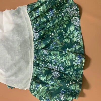 Laura Ashley Bramble Berry King кровать юбка зеленый синий коттеджкор винтажный цветочный - Изображение 1 из 4