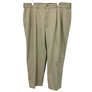 Pantalones Hunt Club sin arrugas para hombre vintage caqui bronceado talla 40x27 algodón plisado - Imagen 1 de 19