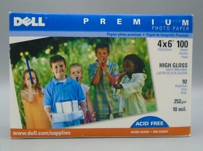 Dell Premium Photo Paper 100 Sheets 4"x6" High Gloss Acid Free - Image 1 of 2
