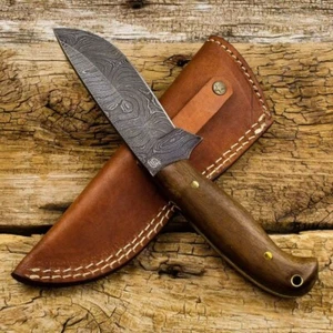 Handmade Damascus Steel Hunting Knife For Hiking Camping Outdoor - Picture 1 of 2