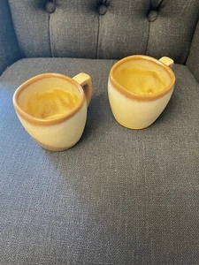 Frankoma Pottery #5c Dining Cups Brown/beige Luster Cups. - Picture 1 of 8