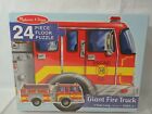 New Sealed Melissa & Doug Giant Fire Truck Floor Puzzle, 4' Long, 24 Pieces