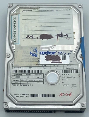 Maxtor 53073U6 30GB 30G HDD Hard Drive IDE 3.5 7200RPM Tested! Free ship! - Image 1 of 4