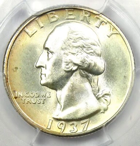 1937-D Washington Quarter 25C - Certified PCGS MS67+ Plus Grade - $2,850 Value! - Picture 1 of 4